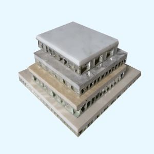 3-5mm पतली पत्थर लिबास एल्यूमीनियम मधुकोश पैनलों के साथ समर्थित
